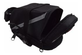 Bolsa para selim de bike expansiva reforçada com refletivos Bolsa para selim de bike expansiva reforçada com refletivos