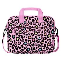 Bolsa para tablet Choco Mocha Kids 32x25x3 cm estampa de leopardo rosa Bolsa para tablet Choco Mocha Kids 32x25x3 cm estampa de leopardo rosa