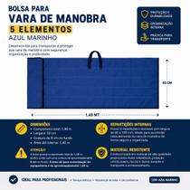Bolsa Para Vara De Manobra 5 Elementos 148 X 50cm Azul Bolsa Para Vara De Manobra 5 Elementos 148 X 50cm Azul