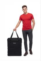 Bolsa para Viagem 3 divisórias D'Luca Reforçada cor:preta Bolsa para Viagem 3 divisórias D'Luca Reforçada cor:preta