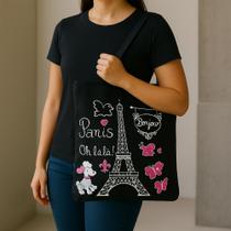 Bolsa Paris Tecido Ecobag Sacola Feminina Bolsa Paris Tecido Ecobag Sacola Feminina