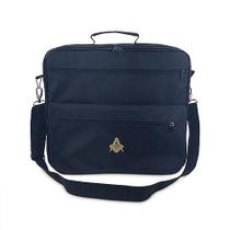 Bolsa pasta masculina maleta paramentos reuniao maçonico maçonaria - Simbolo DOURADO