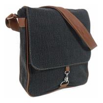 Bolsa Pasta Transversal Em Lona Resistente Masculino Feminino Casual