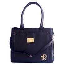 Bolsa Pasta Vegana Feminina Alça Grande Túlio Rossato Preta
