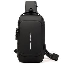 Bolsa peitoral antifurto Dwenles Crossbody Sling impermeável preta
