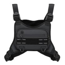 Bolsa peitoral Muserise Sports resistente à água para homens preta