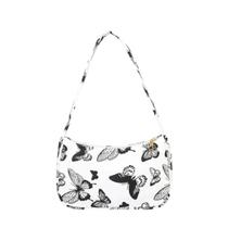 Bolsa pequena de ombro mão tecido zíper animais feminina Bolsa pequena de ombro mão tecido zíper animais feminina