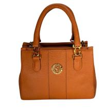 Bolsa pequena em couro ivy - laranja