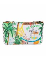 Bolsa Pequena Feminina Estampada com Corrente Bag Transversal Fashion para o Dia a Dia