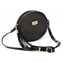 Bolsa Pequena Feminina Tiracolo Redonda Disco Metalasse Ultima Moda - MR HANDBAGS