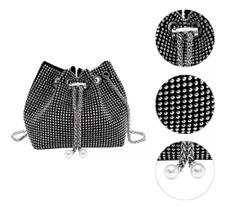 Bolsa Pequena Festa Strass Brilhante Bolsa Saco