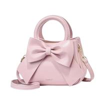 Bolsa Pequena Quadrada Feminina Da Moda, Alta Qualidade, Com Laço, Estilo Ocidental, Bolsa