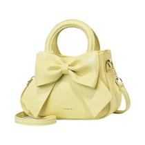 Bolsa Pequena Quadrada Feminina Da Moda, Alta Qualidade, Com Laço, Estilo Ocidental, Bolsa