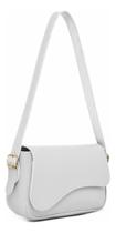 Bolsa Pequena Transversal Com Flap Ondulado De Ombro