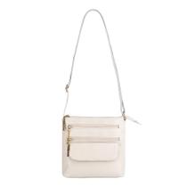 Bolsa pequena transversal de couro Maura marfim Feminino