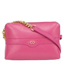 Bolsa Pequena Transversal em Couro Metalassê - Classe Couro - Pink