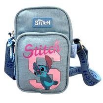 Bolsa Pequena Transversal Stitch Juvenil Disney efeito jeans Bolsa Pequena Transversal Stitch Juvenil Disney efeito jeans