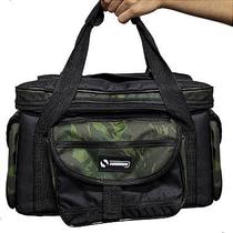 Bolsa Pesca Porta Apetrecho Preto e Camuflado G - Summer
