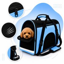 Bolsa Pet De Transporte De Avião Cachorro Gato - Azul