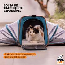 Bolsa Pet Expansível Transporte Cão e Gato Luxo - Meepets