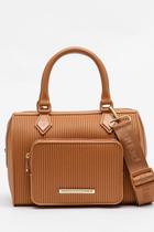 Bolsa Petite Jolie Com Alça Larga Removível E Design Texturizado Doce De Leite