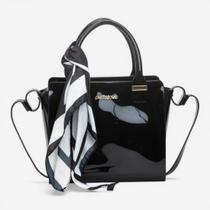 Bolsa Petite Jolie Love II Com Lenço Preta