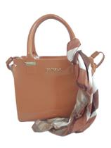 Bolsa Petite jolie Love Nude Escuro Doce de Leite com Lenço Charme Ombro PJ11352 Transversal - Nova Bolsa Petite jolie Love Nude Escuro Doce de Leite com Lenço Charme Ombro PJ11352 Transversal - Nova
