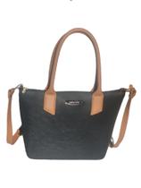 Bolsa Petite Jolie Shopping Preta com alças na cor Doce de Leite Pj11274