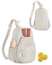 Bolsa Pickleball Prokva acolchoada tiracolo para mulheres bege Bolsa Pickleball Prokva acolchoada tiracolo para mulheres bege