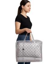 Bolsa Plástica Sacola Transparente Com Zíper Visível Tam G