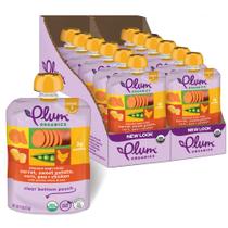 Bolsa Plum Organics Stage 3 - 12 Unidades de 120ml (Cenoura, Batata Doce, Milho, Ervilha e Frango)