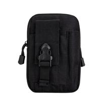 Bolsa Pochete bag Edc Modular Porta Celular Molle Cintura Militar P Cinto nylon preto multiuso