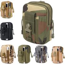 Bolsa Pochete Bolso Tática Militar Porta Celular Verde Preto