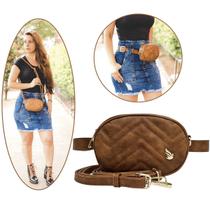 Bolsa Pochete Feminina Transversal Estilosa Porta Cartão Golden Fenix Bolsa Pochete Feminina Transversal Estilosa Porta Cartão Golden Fenix