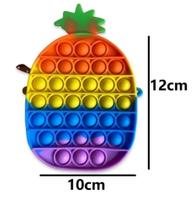 Bolsa Pop-it colorida formato abacaxi