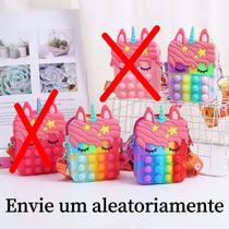 Bolsa Pop It Infantil De Silicone Unicórnio