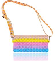 Bolsa Pop It Pop Fidget Bolsa Crossbody Bolsa Crossbody para Mulheres Meninas Sacos de Rua com Bolha (Arco-Íris)