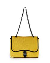 Bolsa POPUPS Flap Crossbody Neoprene Resistente à Água Mostarda