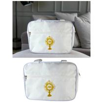 Bolsa Porta Bíblia Jesus Eucarístico Branco
