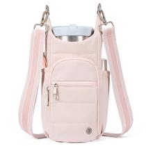Bolsa Porta Botella de Agua Telena RFID Cruzada Rosada