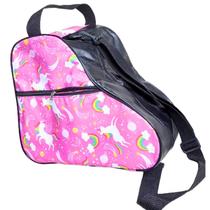 Bolsa Porta Patins: Design prático e comfortável super reforçada elegante- unicórnio rosa/preta