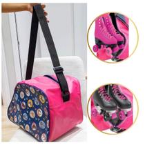 Bolsa Porta Patins, Super Prática Reforçada Estampa Gatinhos Bolsa Porta Patins, Super Prática Reforçada Estampa Gatinhos