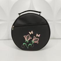 Bolsa Porta Pratos Personalizado Flores Preto Bolsa Porta Pratos Personalizado Flores Preto