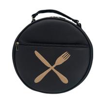 Bolsa Porta Pratos Personalizado Talheres Preto 4 pratos Festa Almoço Presente Aniversários Ami Bolsa Porta Pratos Personalizado Talheres Preto 4 pratos Festa Almoço Presente Aniversários Ami