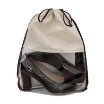 Bolsa Porta Sapato com Visor para Sapateira Guarda Roupas Viagem 29x37cm - Envio Imediato