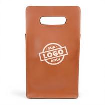 Bolsa Porta Vinho Dupla Personalizada com Logo ou Iniciais material sintético Fechamento Magnético Pres