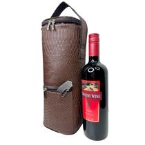 Bolsa Porta Vinho Wine Bag Cooler Cerveja Vinho Champanhe Whisky - PV1 - CROCO MARROM