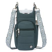 Bolsa portabotellas Telena RFID cruzada verde