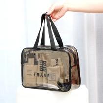 Bolsa Portátil Transparente Para Viagem Cosméticos Produtos De Higiene Pessoal BO-002