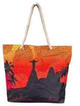 Bolsa Praia Lotus Estampada 47x36cm com Alça de Corda Estampa:Silhueta laranja Bolsa Praia Lotus Estampada 47x36cm com Alça de Corda Estampa:Silhueta laranja